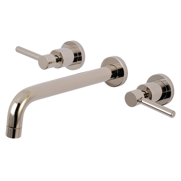 Roman Tub Faucet, Polished Nickel, Wall Mount